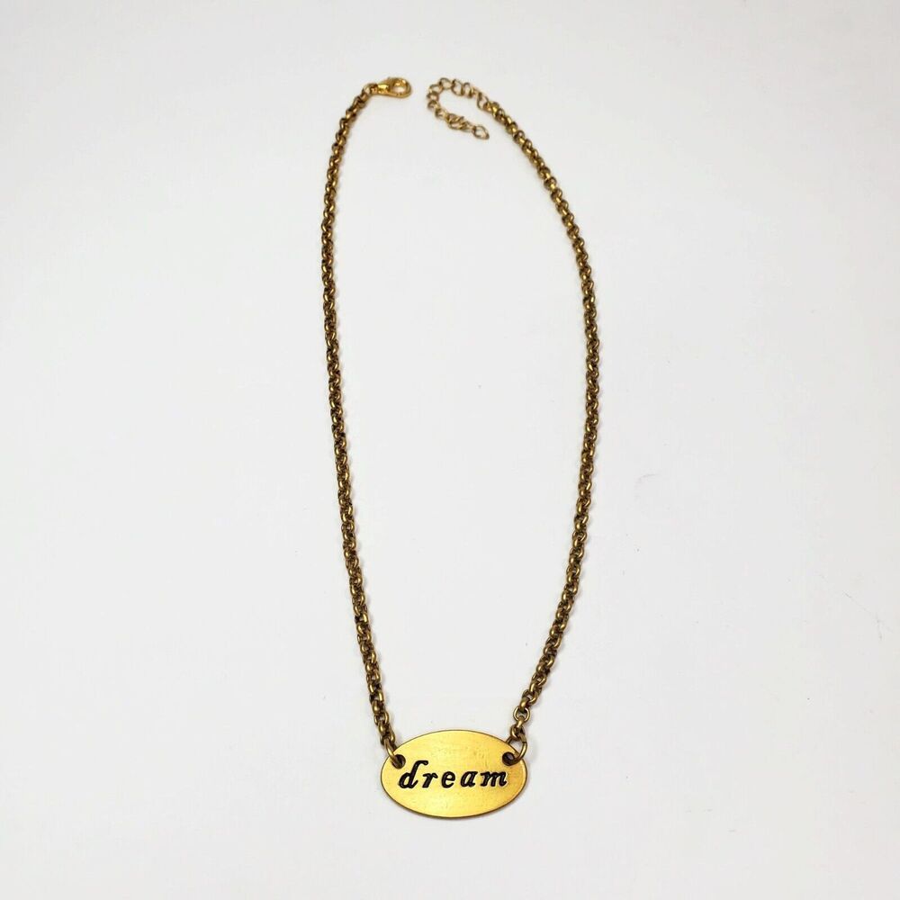 Cynthia Garrett Dream Matte Gold Tone Chain Necklace Made In India 18"